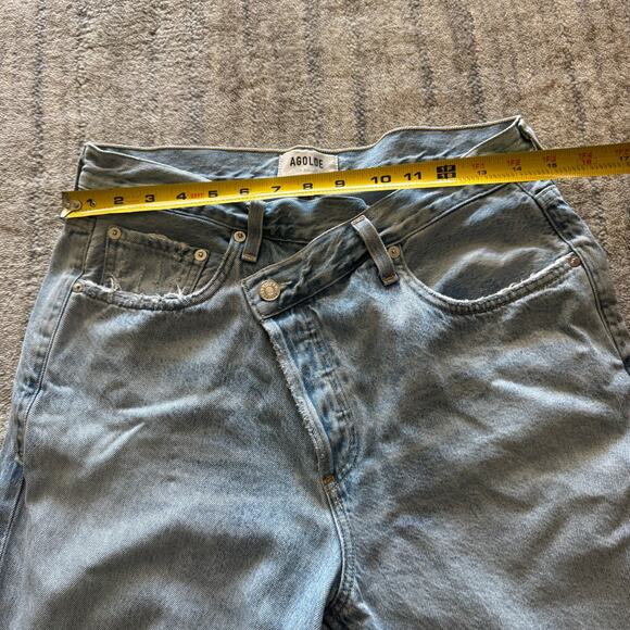 AGOLDE Criss Cross Upsized High Rise Distressed Hem Jean - Suburbia Size 28 - Picture 8 of 11